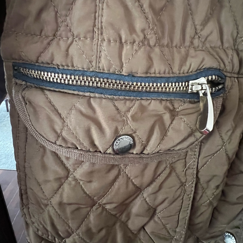 Zara Basic Light Brown Outdoor Quilted Jacket - S… - image 5